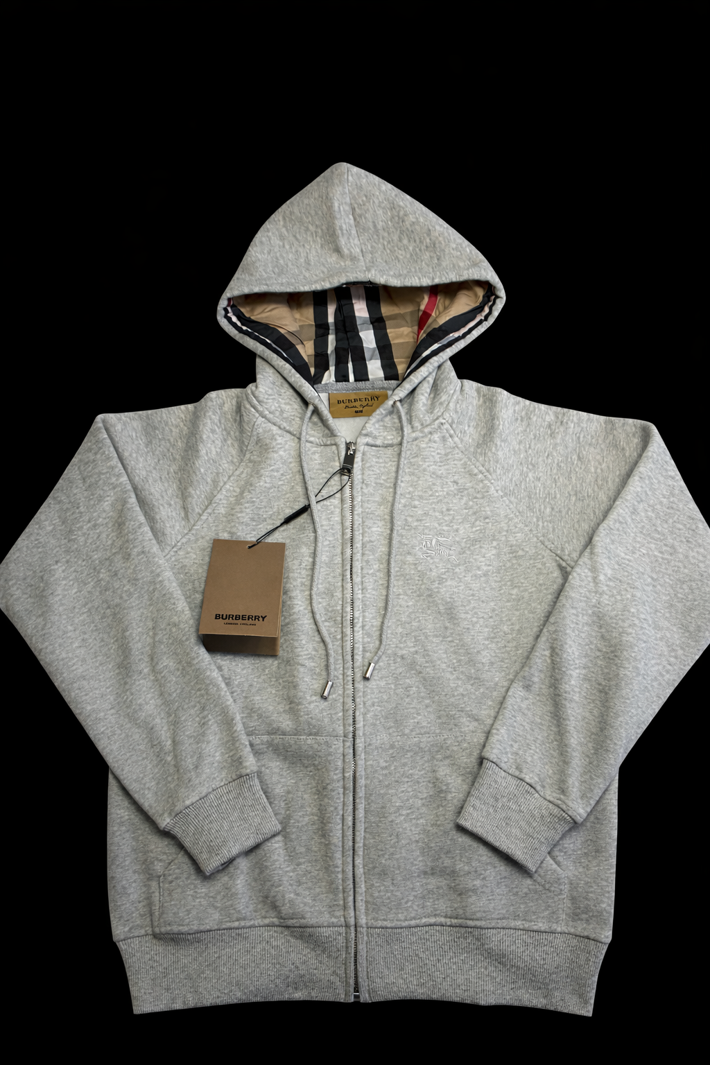 BURBERRY ZIP UP HOODIE